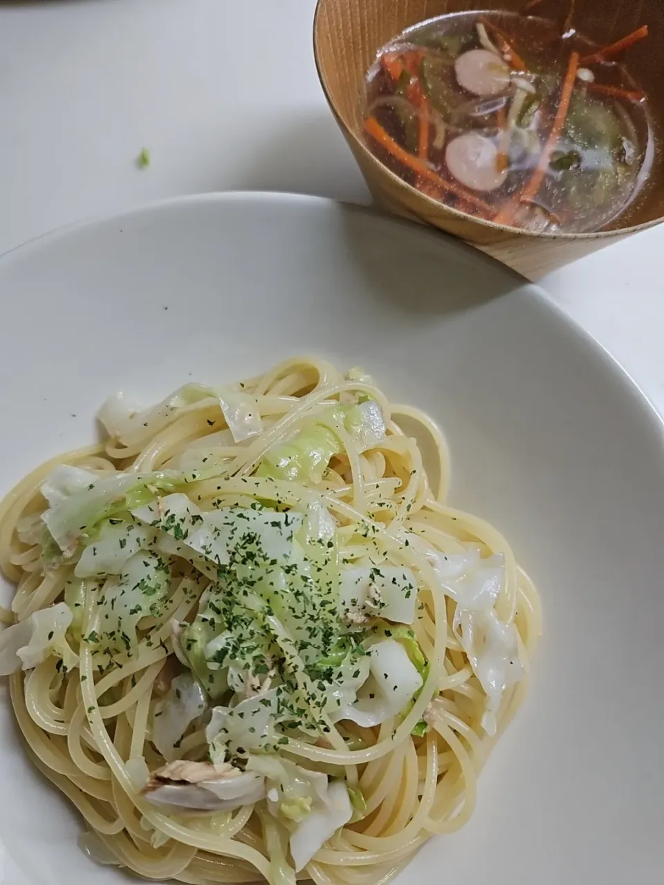 ☆夕飯☆キャベツとツナのペペロンチーノ|ｼｮｺﾗさん