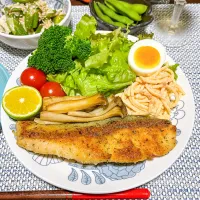 Snapdishの料理写真:鮭のムニエル&エリンギソテー|ハマーさん