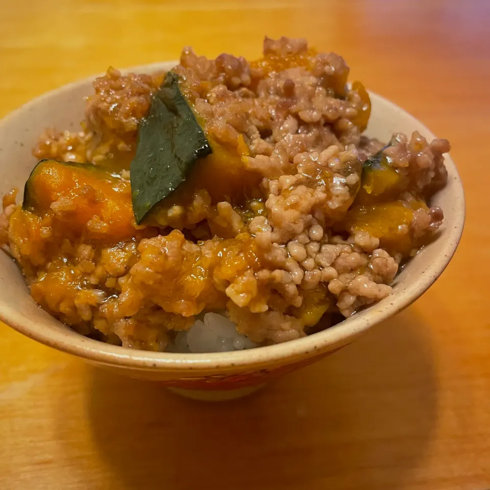 かぼちゃのそぼろ餡かけ丼|りさこさん