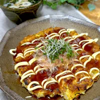 Snapdishの料理写真:白菜でお好み焼き風