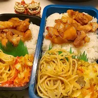 Snapdishの料理写真:娘弁当､息子弁当|みどりさん