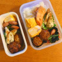 Snapdishの料理写真:息子娘弁当|pipi2005さん