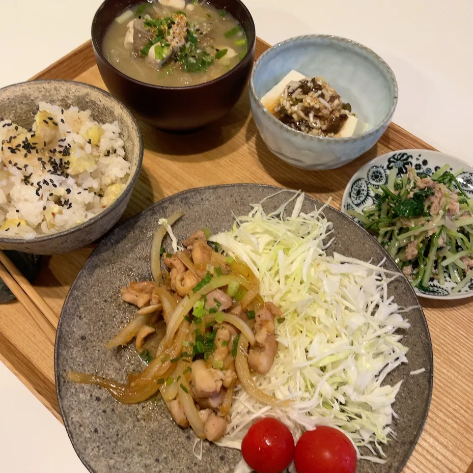 鶏ももの生姜焼き定食|pontalさん