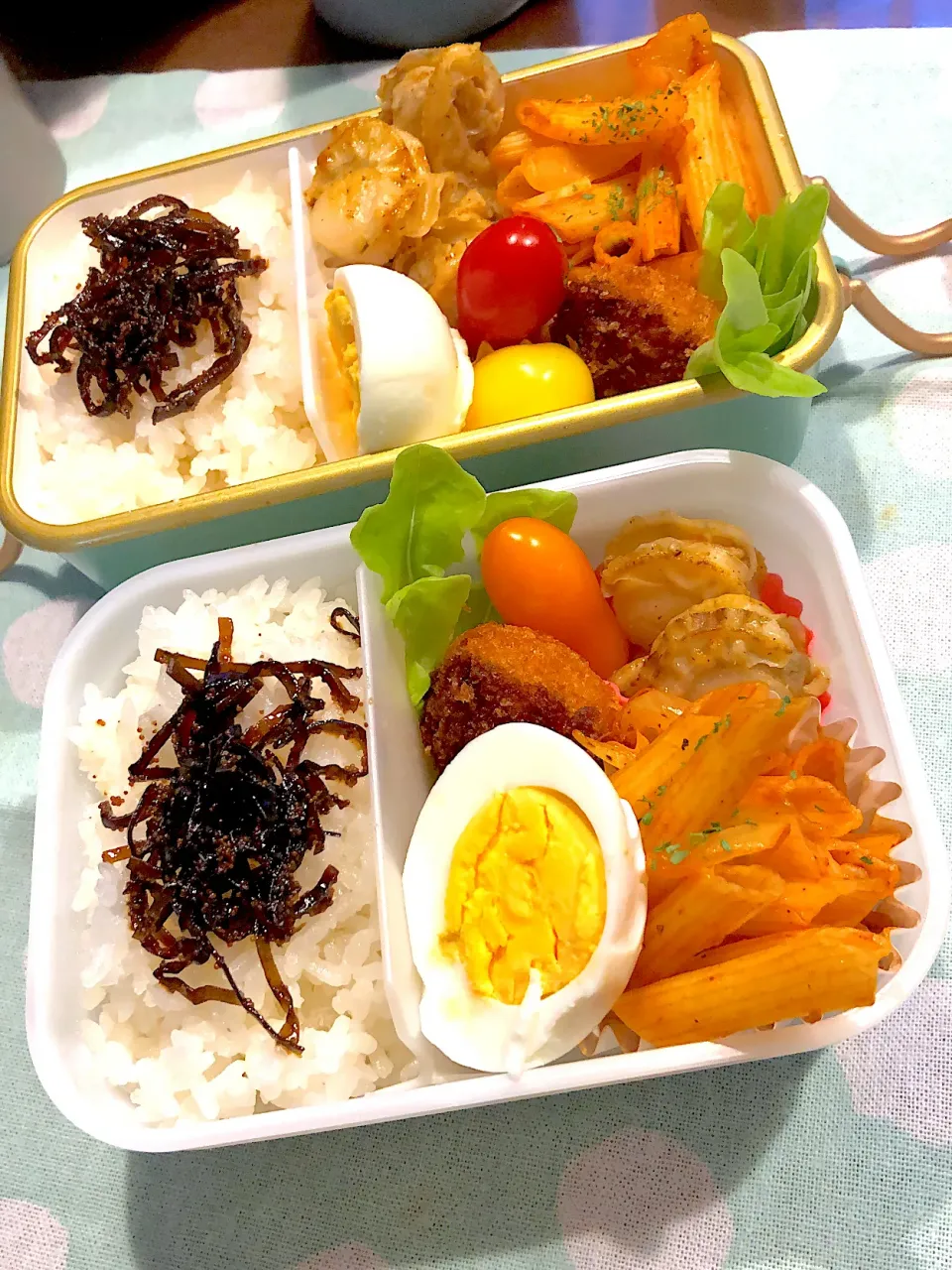 Snapdishの料理写真:2024.10.25  ＊今日のお弁当＊ホタテのバター炒め♪♪|rinrin*mama*さん