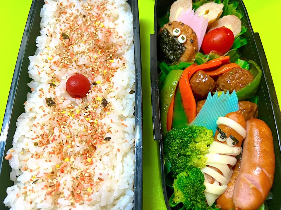 息子のお弁当🌈10/25(金)眉デカミイラ🎃👻|KCoさん