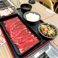 Snapdishの料理写真:Oyster blade Yakiniku set|skyblueさん