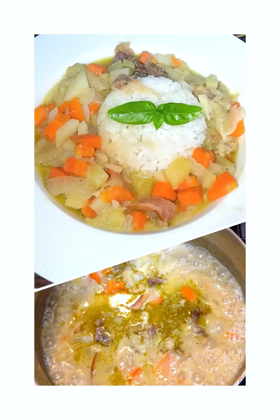 Snapdishの料理写真:糀甘酒を使ってグリーンカレーもどきを作りました〜👨‍🍳〜マイルドな味😋|quitaさん