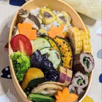 Snapdishの料理写真:本日のお弁当〜栗ご飯の秋色弁当