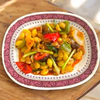 Snapdishの料理写真:Stir-fried 5 auspicious fruits💜ผัดโหงวก๊วย|💟Lookbua Chiangmai Thai Food💟さん