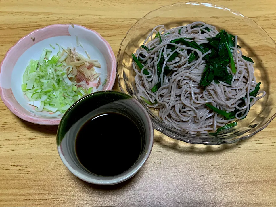 Snapdishの料理写真:ニラ蕎麦|料理好きなじいさまさん