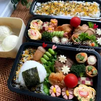 Snapdishの料理写真:中2娘＆高2息子のお弁当🍱|りるのんさん