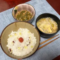 さつまいもの炊き込みご飯の朝食|あーちゃんさん