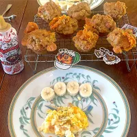 Snapdishの料理写真:ブランチ♯万能クッキングたれで作る♯Yummy!muffin 😊|小松菜さん