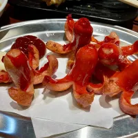 Snapdishの料理写真:赤ウインナー🐙|Kojiさん