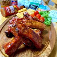 バックリブBBQソース（ハニーBBQソース&バッファローホッター）