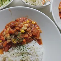 Snapdishの料理写真:☆夕飯☆チキントマト煮|ｼｮｺﾗさん