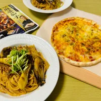 Snapdishの料理写真:麻婆茄子パスタ|hrk219mtさん