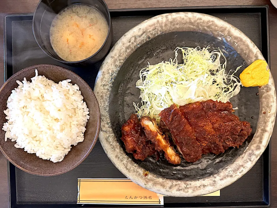 名古屋飯　味噌カツ定食✨　愛知岡崎「とんかつ浜名」　うみゃ〜がね👍|BUBUさん