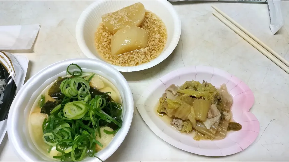 大根のそぼろ煮と白菜の炊いたの|えぃみぃさん