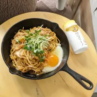 Snapdishの料理写真:ペコリーノ・ロマーノをつかった韓国風焼きそば