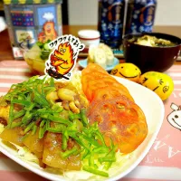 Snapdishの料理写真:蒟蒻＆厚揚げ＆ブナピーを…| tonaさん