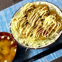 ガリバタ醤油チキン丼|ハルさん