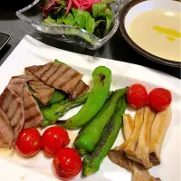 Snapdishの料理写真:焼肉　塩すだちで| tomokossaさん