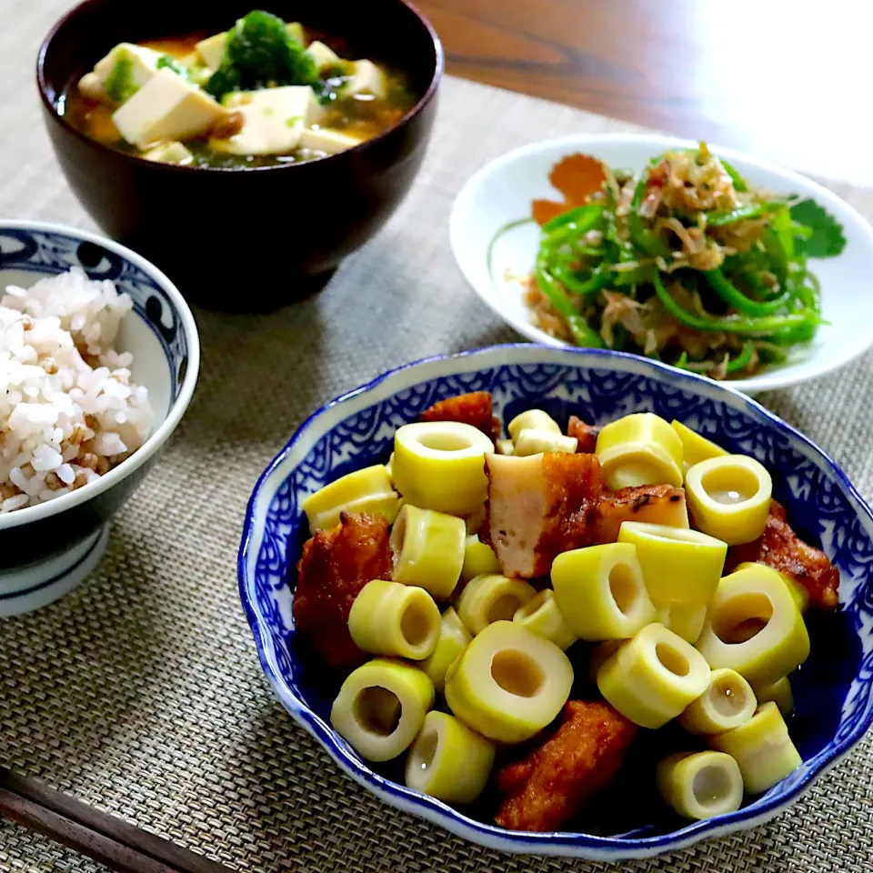 四方竹のポン切り煮定食|かおるさん