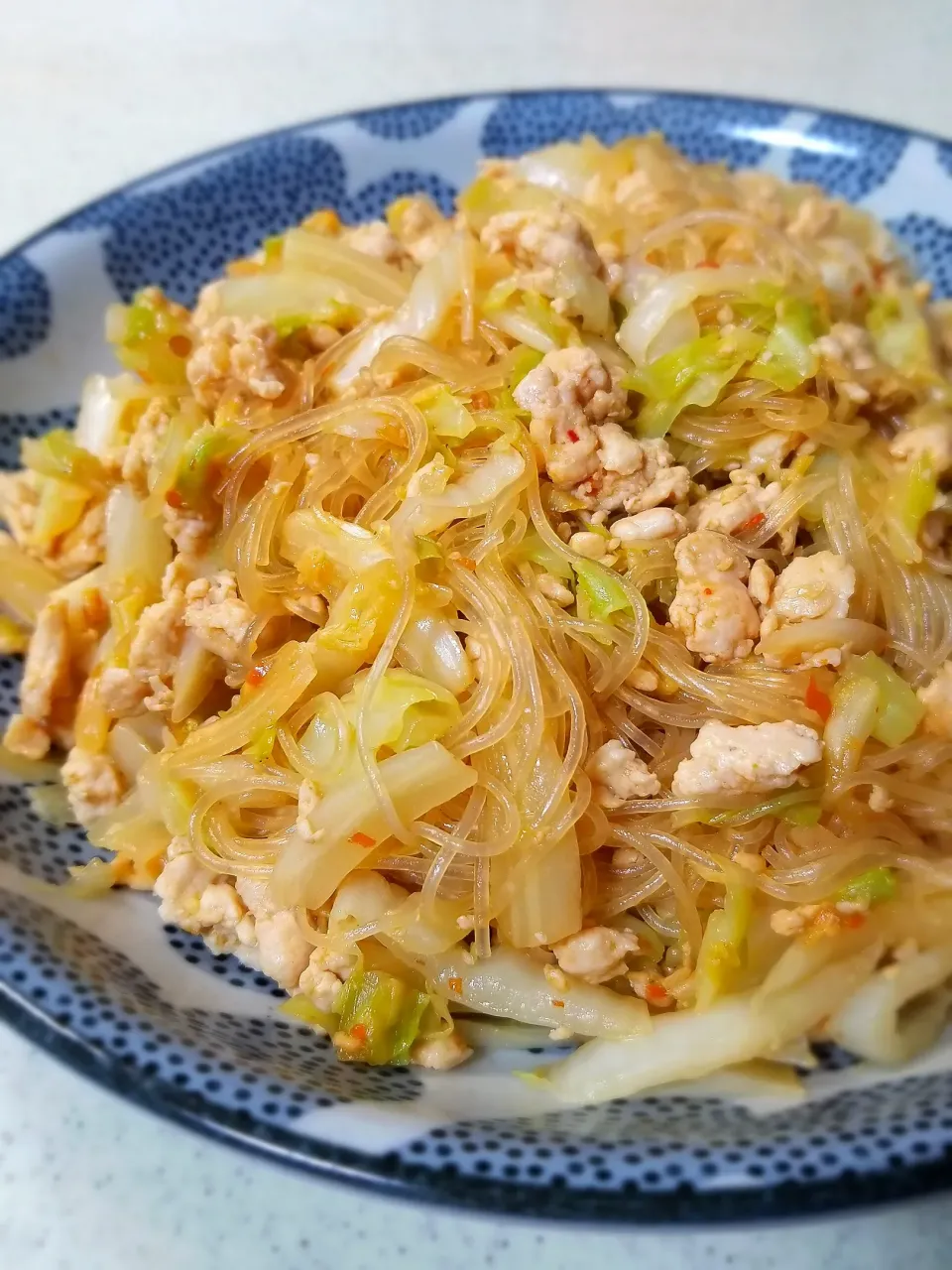 鶏ひき肉と春雨のピリ辛炒め|ぱんだのままんさん