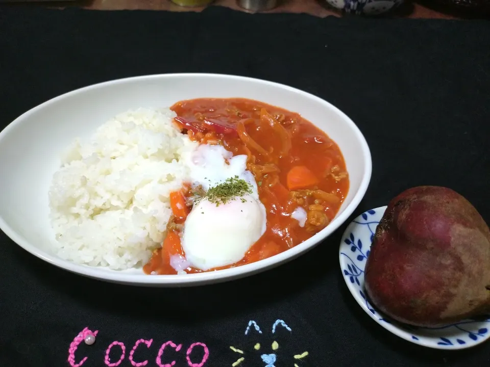 レッドビートを使って・手作りハヤシルーのハヤシライス✨|cocco+さん