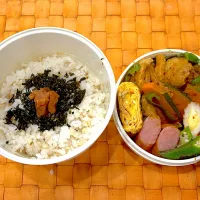 Snapdishの料理写真:中学生息子のお弁当🍱 豚バラ麻辣焼き弁当🍱|Snow10さん