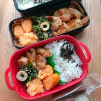 Snapdishの料理写真:夫と娘のお弁当|みわさん