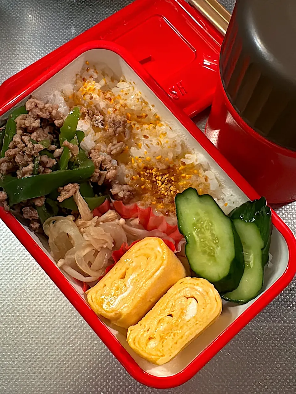 ピーマンのそぼろ煮弁当|ぽんさん