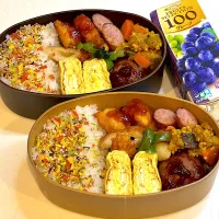 Snapdishの料理写真:2024.10.28 JKと私のお弁当|こむぎさん