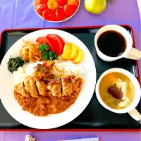 Snapdishの料理写真:薬膳スパイスカレー🍛ミルフィーユカツカレー🍛朝カレーは元気カレー💪|HAMI69さん