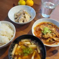 Snapdishの料理写真:残り物で朝ごはん|あんさん