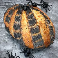 Snapdishの料理写真:Halloween spider web sourdough|12Dragonさん