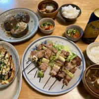 Snapdishの料理写真:おうち焼き鳥〜魚グリルで焼いたら串が燃えた🤭笑笑|さくたえさん