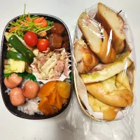 Snapdishの料理写真:父、母弁当|みみみさん