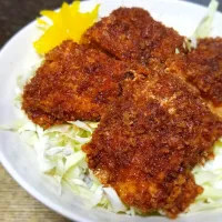 Snapdishの料理写真:パパ作👨ソースチキンカツ丼|ぱんだのままんさん