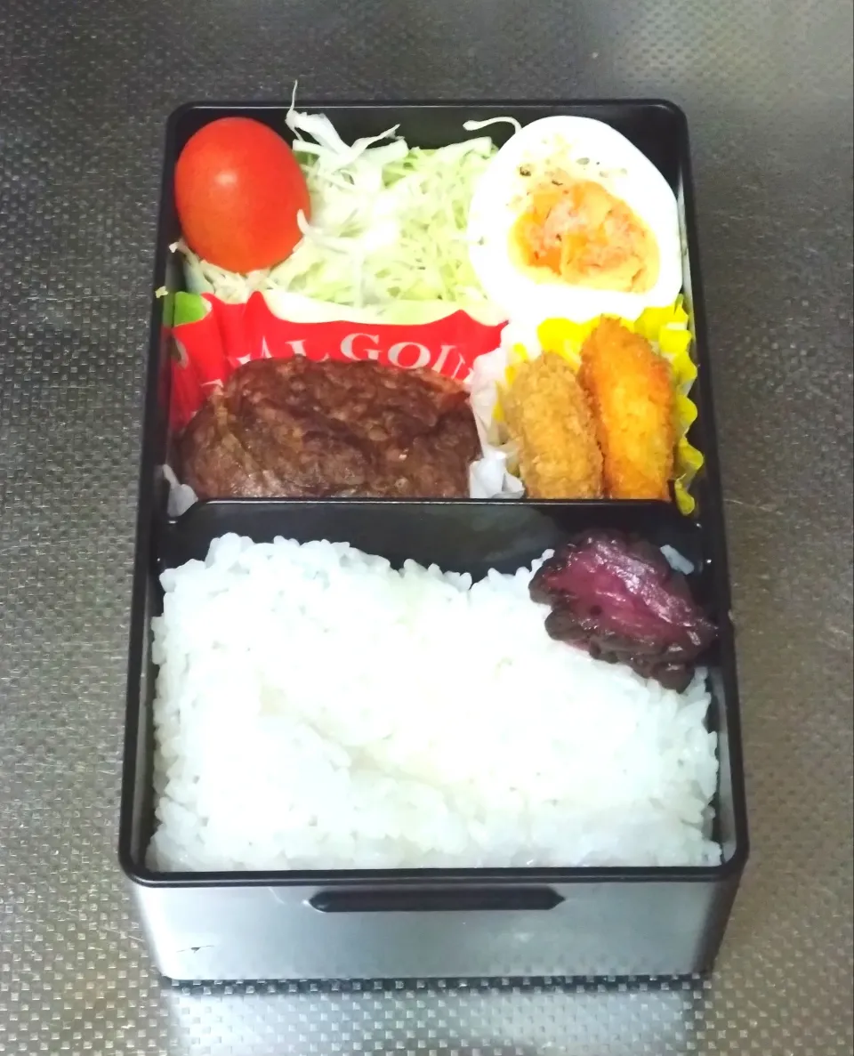 Snapdishの料理写真:ハンバーグ弁当|黒川克博さん