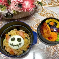 Snapdishの料理写真:2024.10.29のハロウィンダイエット弁当⭐️|makoさん