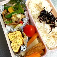 Snapdishの料理写真:野菜炒め弁当|ぱんださん