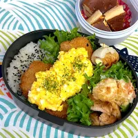 Snapdishの料理写真:アジフライのタルタルソース弁当|Chiharϋnさん