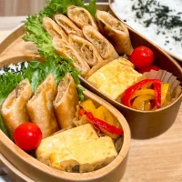 Snapdishの料理写真:春巻き弁当|mi__yunさん