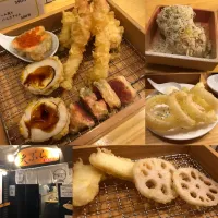 Snapdishの料理写真:天ぷらとワイン|マユマユさん