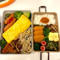 Snapdishの料理写真:パパ＆息子お弁当🍱|みぃこさん