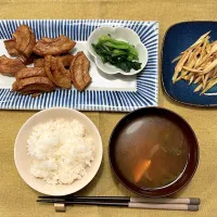 Snapdishの料理写真:車麩の甘辛煮定食|Atelier Sekiさん