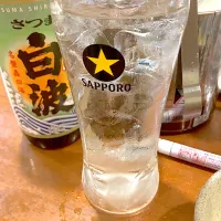 Snapdishの料理写真:ベビーハムがあったので迷わずキープ 薩摩白波🥃|🐈⸒⸒⸒⸒つるのダンス🐈🐾さん