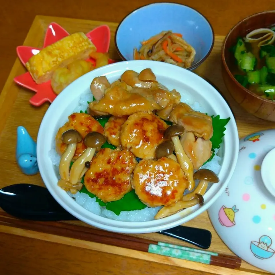 鶏の照り焼き丼|とししいたけさん